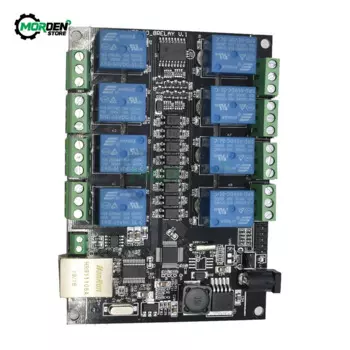 NC-1000 Ethernet RJ45 TCP/IP WEB дистанционное реле управления Board с 8-канальным реле, встроенным сетевым контроллером AC250V 485