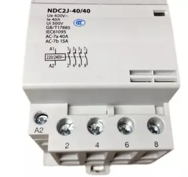 NDC2J-40/40 40A 220V AC контактор для дома