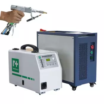 Небольшой ручной волоконный лазерный сварочный аппарат 4 в 1 с воздушным охлаждением, промышленный лазерный очиститель 1500 Вт для удаления ржавчины металла