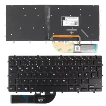 Немецкая клавиатура для ноутбука с подсветкой для Dell XPS 15 9550 9560 9570 05P2NX 31BG2A12, фоторамка с подсветкой
