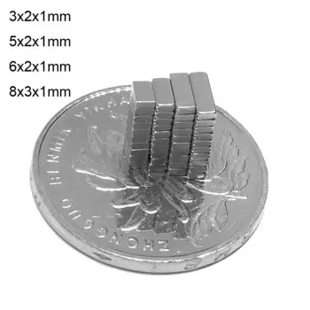 Неодимовый магнит N35, 3x2x1, 5x2x1, 8x3x1*1