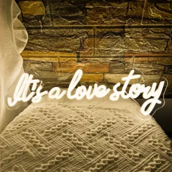 Неоновая светодиодная вывеска с надписью «It's A Love Story», украшение для свадебной вечеринки, спальни, домашняя настенная лампа с USB-разъемом, товары для декора комнаты