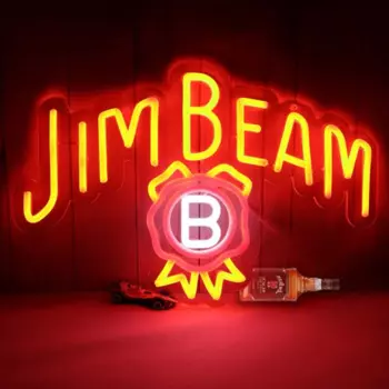 Неоновая вывеска AHlove Bar, Настенный декор Jim Beam, неоновые вывески с питанием от USB, акриловые светильники, мужской магазин клубов, бистро, фотоподарки (бар)