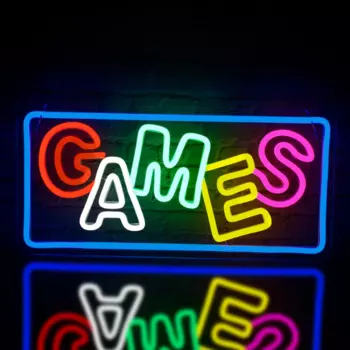 Неоновая вывеска для игр, светодиодные Яркие неоновые вывески, Настенный декор с питанием от Usb, неоновая игровая вывеска для спальни, игровой комнаты, настенная вывеска для игр, подарки