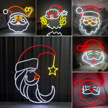Неоновая вывеска с надписью «Merry Christmas», с Новым годом, декор для стен, украшение для комнаты, светодиодная лампа с регулируемой яркостью для дома