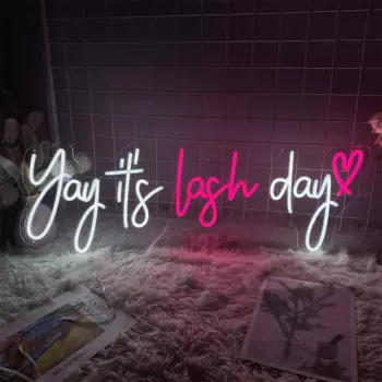 Неоновый Дневной светильник с подсветкой Yay It's Lash, вывеска, украшение для комнаты с USB, настенное искусство, неоновый светильник с подсветкой