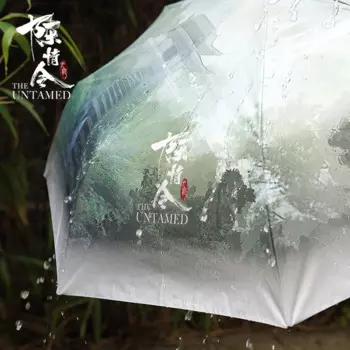Неразобранный складной зонт Lan Wangji Wei Wuxian в древнем стиле, Солнцезащитный зонт, козырек от солнца и дождя, реквизит для косплея, Декор, подарок для женщин и мужчин, 1 шт.