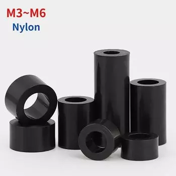 Нерезьбовые черные нейлоновые шайбы M3 M4 M5 M6