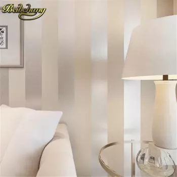 Нетканые 3D обои beibehang, флокирующие простые полосатые обои для спальни, гостиной, дивана