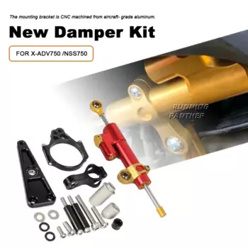 New Motorcycle CNC Adjustable Steering Damper Stabilizer Bracket Mounting Kit For Honda XADV 750 X-ADV750 2017- NSS750 2021-