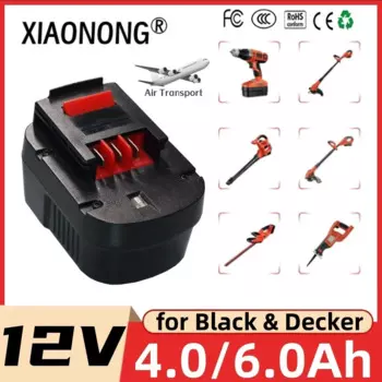 Ni-MH 12 В 4000/6000 мАч аккумуляторная батарея для инструментов Black Decker A12 A12EX Сменная батарея для дрели