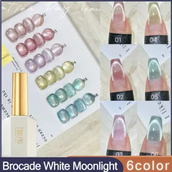 NIKA White Moonlight Brocade Cat Eye Гель-лак для ногтей 15 мл Магнитный гель Полуперманентный замачиваемый УФ-светодиодный гель для ногтей для маникюрного салона