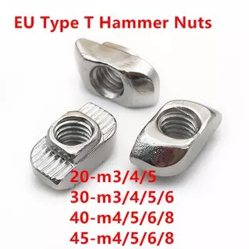 Никелированные T-гайки Angooter M3 M4 M5 M6 M8