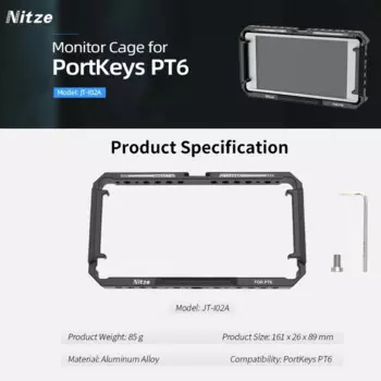Nitze-JT-I02A камеры полевой монитор клетка для портов PT6 монитор подходит для оригинального солнцезащитного козырька