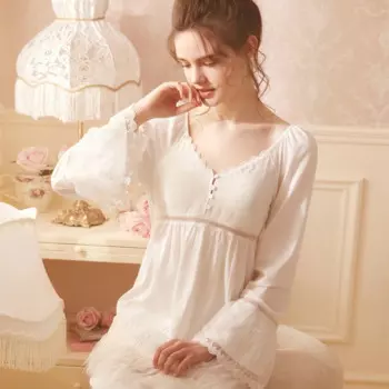Ночная рубашка женская, из вискозы и хлопка