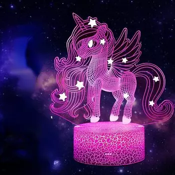 Ночник 3D единорог Nighdn