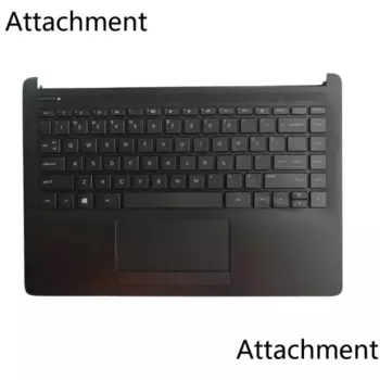 НОВАЯ клавиатура с упором для рук и тачпадом для HP Pavilion 14-CF 14-DF 14-DK L24818-001 ЧЕРНАЯ без подсветки
