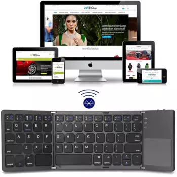 НОВАЯ Портативная Складная мини-клавиатура с Bluetooth, Беспроводная складная сенсорная клавиатура для планшета Android, Windows