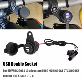 НОВЫЕ детали мотоцикла, двойная розетка USB для BMW R1200GS LC adventure F900 XR K1600GT GTL S1000XR R nineT R9T K 1300 GT/S