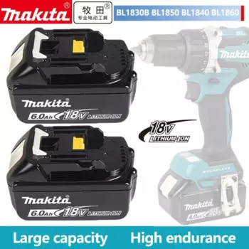 Новая аккумуляторная батарея Makita 18 в 3 Ач/5 Ач/6 Ач BL1860 BL1850B BL1850 BL1840 для шуруповерта, сменная аккумуляторная батарея для электроинструмента