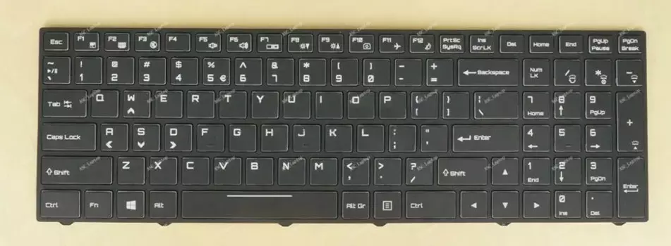 Новая английская клавиатура QWERTY для ноутбука Clevo N850EJ1 N855EJ1 N857EJ1 N850EK1, полностью цветная подсветка, черная рамка