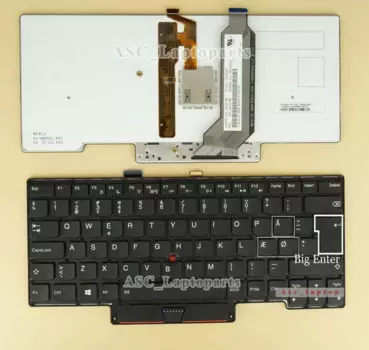 Новая DK Dansk Датская тастаторная клавиатура для Lenovo Thinkpad X1 Carbon 1-го поколения 2013, 00HT009, подсветка, без рамки, Черная
