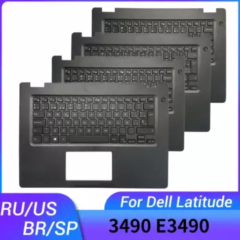 Новая клавиатура для ноутбука Dell Latitude 3490 E3490 с подставкой для рук