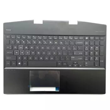 Новая клавиатура для ноутбука HP Omen 15-dh без сенсорной панели с белой/красной подсветкой