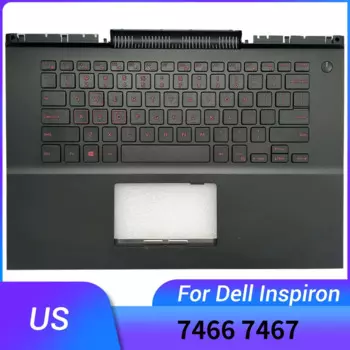 Новая клавиатура для ноутбука США для Dell Inspiron 14 7466 7467 с подставкой для рук верхняя крышка без подсветки 0FWCCN