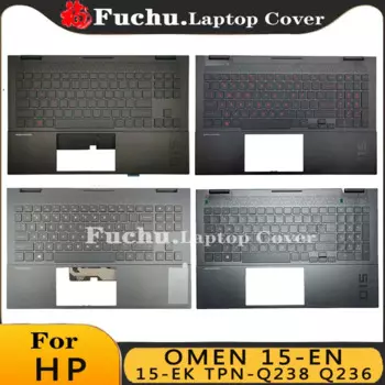 Новая клавиатура с RGB-подсветкой для HP OMEN 15-EN 15-EK TPN-Q238 Q236 с подсветкой, подставка для рук, верхняя крышка