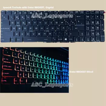 Новая клавиатура Teclado с испанской раскладкой для MSI GT72S GS72 GS63VR GS73VR E72 GE62 WS72 WT72 GS60 GS70 с Цветной подсветкой, черного цвета