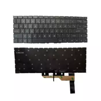 Новая клавиатура US CF для ноутбука MSI MS-1551, английская, серая, с подсветкой, белая