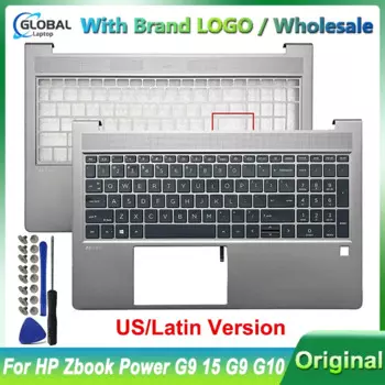 Новая клавиатура US/LA для ноутбука HP Zbook Power G9 15 G9 G10, подставка для рук с подсветкой, верхняя крышка, фотография