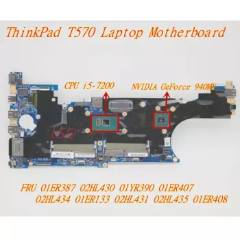 Новая материнская плата для ноутбука Lenovo ThinkPad T570 с независимой графикой i5-7200 01ER387 02HL430 01YR390 01ER407 02HL434 01ER133