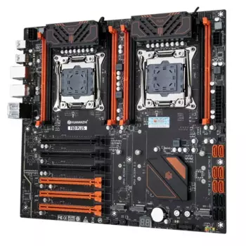 Новая материнская плата HUANANZHI F8D PLUS X99 с двумя процессорами LGA 2011-3 E5 V3 DDR4 RECC 512 ГБ M.2 NVME NGFF USB