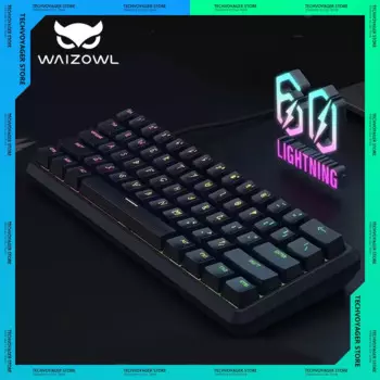 Новая механическая клавиатура Waizowl Lightning60, магнитный переключатель, RGB подсветка, игровая консоль с возможностью горячей замены, клавиатура, игры на заказ, подарки для киберспорта