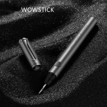Новая Металлическая цельная электрическая ручная мини-дрель WOWSTICK, перезаряжаемая миниатюрная и Легкая дрель с 8 насадками, управление одной кнопкой