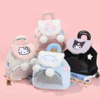 Новая реплика Sanrio Hello Kitty Cinnamoroll My Melody Kuromi, плюшевый рюкзак, большой вместительный кукольный рюкзак, школьная сумка, подарок для девочки