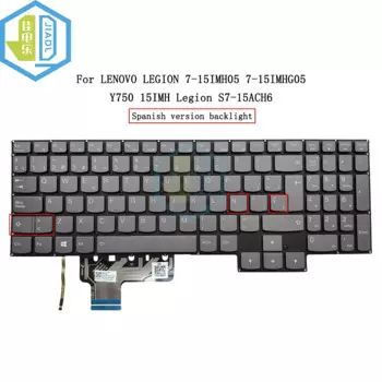 Новая сменная клавиатура для ноутбука SP RU GR FR CS с одной подсветкой для Lenovo Y750-15ZMH Legion S7-15ACH6 7-15imhg05