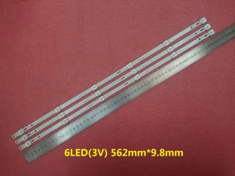 Новинка 15 шт. 6LED (3В) 562 мм * 9,8 мм Светодиодная лента Замена для 32-дюймового ТВ D32D06-JZC22AG-05