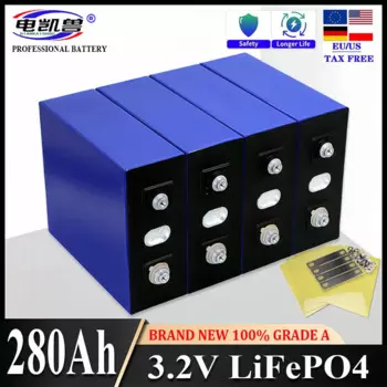 Новинка, 1-16 шт., батарея Lifepo4, 3,2 в, 6000 а/ч, 12 В, 24 В, батарейки стандартной длины, циклов, призматические батарейки Lifepo4 для солнечных батарей