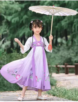 Новинка 2020, детские костюмы Hanfu для девочек, юбки до груди, в китайском стиле ханьфу, костюмы для студентов Тан, супер сказочное платье ханьфу