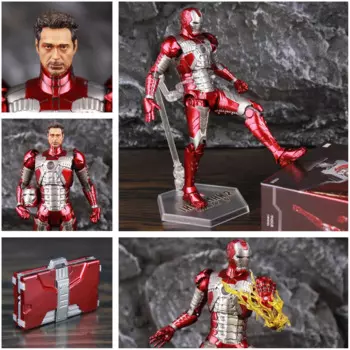 Новинка 2021 Marvel Железный человек MK5 Mark V Чемодан 7 "фильм экшн-фигурка со знаком Железного человека 5 Тони Старк легенды оригинальные ZD игрушки куклы