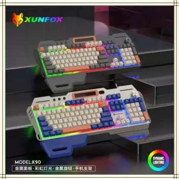Новинка 2023 года, механическая игровая клавиатура K90 Type-c, USB-проводная клавиатура с подсветкой, эргономика, 106 клавиш, настройка для ПК, геймера