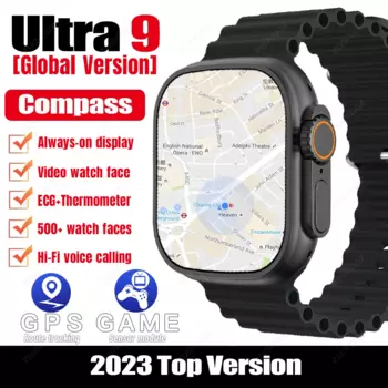 Новинка 2023, Смарт-часы PK HK8 PRO MAX с GPS, спортивные часы с голосовым вызовом, женские водонепроницаемые умные часы с компасом для игр для Apple Ultra 9