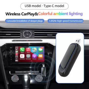Новинка 2024, 2 в 1, беспроводной автомобильный адаптер CarPlay с ИИ-приставкой, адаптер Plug and Play, быстрое подключение для OEM, проводной Carplay