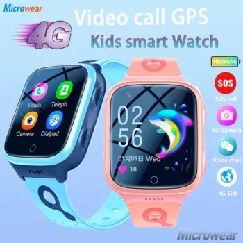 Новинка 2024, 4G, детские умные часы с камерой SOS, водонепроницаемые, GPS, Wi-Fi, монитор видеозвонков, трекер местоположения, LBS, умные часы, детские часы