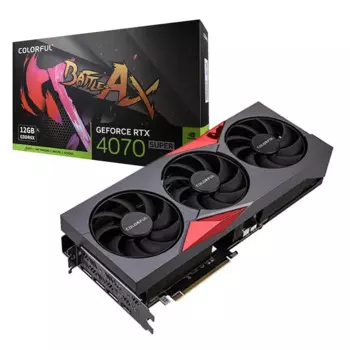 Новинка 2024, цветная игровая видеокарта BATTLE AX GeForce RTX 4070 SUPER 3 Fan GDDR6X, графическая карта GPU RTX 4070 super