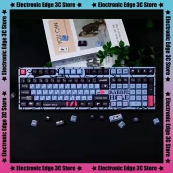 Новинка 2024, клавиатура с кроликом Miku, клавиш, вишневый профиль Pbt, горячая сублимация, механическая клавиатура, клавиатура для анимации, периферийная игра