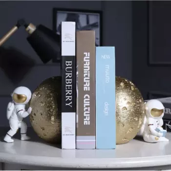 Новинка 2024, креативная Подставка для книг с астронавтом для школьников, студентов, металлические подставки для книг, настольные подставки для школы, канцелярские принадлежности и офиса